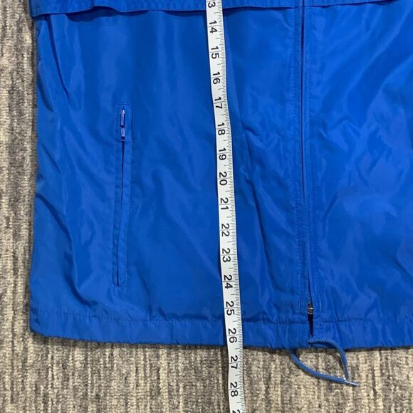 Vintage Eddie Bauer Men's Medium Blue Nylon Windbreaker‎ Parka Jacket Coat - Picture 4 of 6